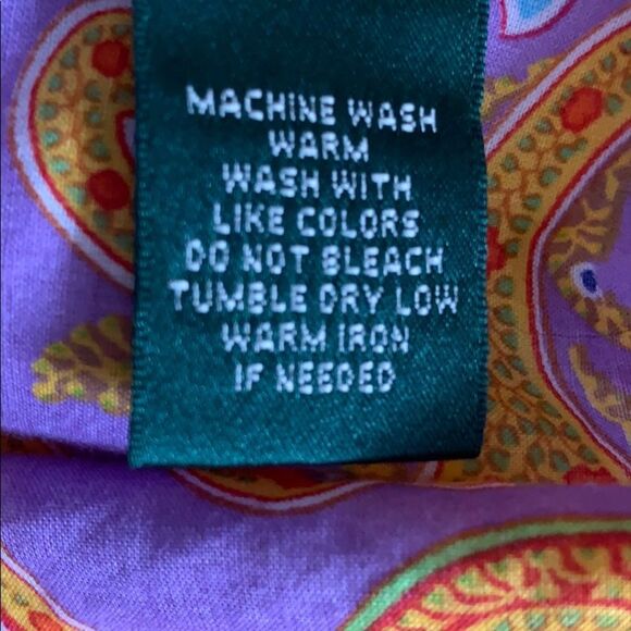 Lauren Ralph Lauren paisley ruffle collard top - Picture 9 of 10